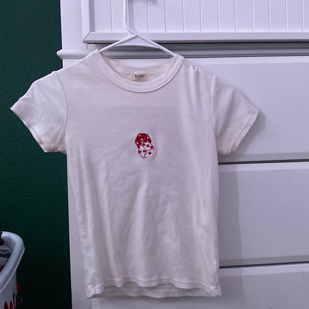 Brandy Melville heart dice baby T-shirt